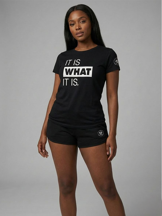It is what it is. Organic Fitted Tee