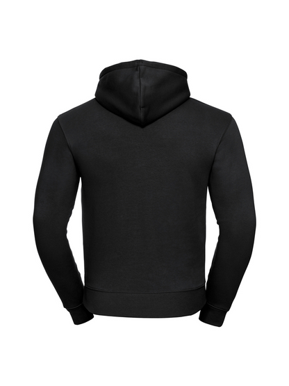 Black S.P Classic hoodie men’s branded hoodie back view