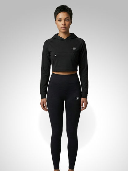 Classic Woman's Cropped Hoodie Jacket
