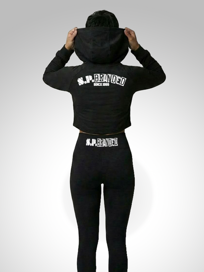 Classic Woman's Cropped Hoodie Jacket