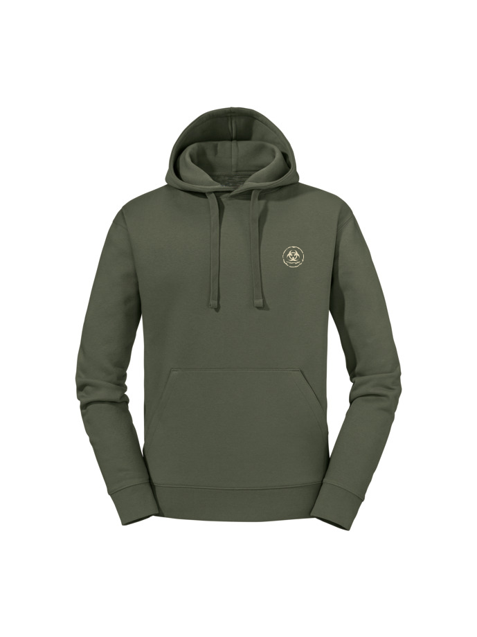 Olive green S.P Classic hoodie men’s branded hoodie front view