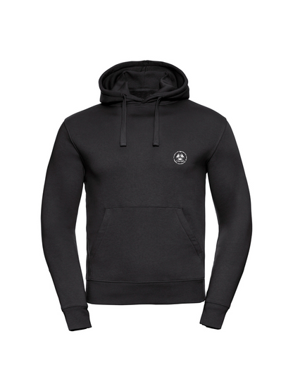 Black S.P Classic hoodie men’s branded hoodie front view
