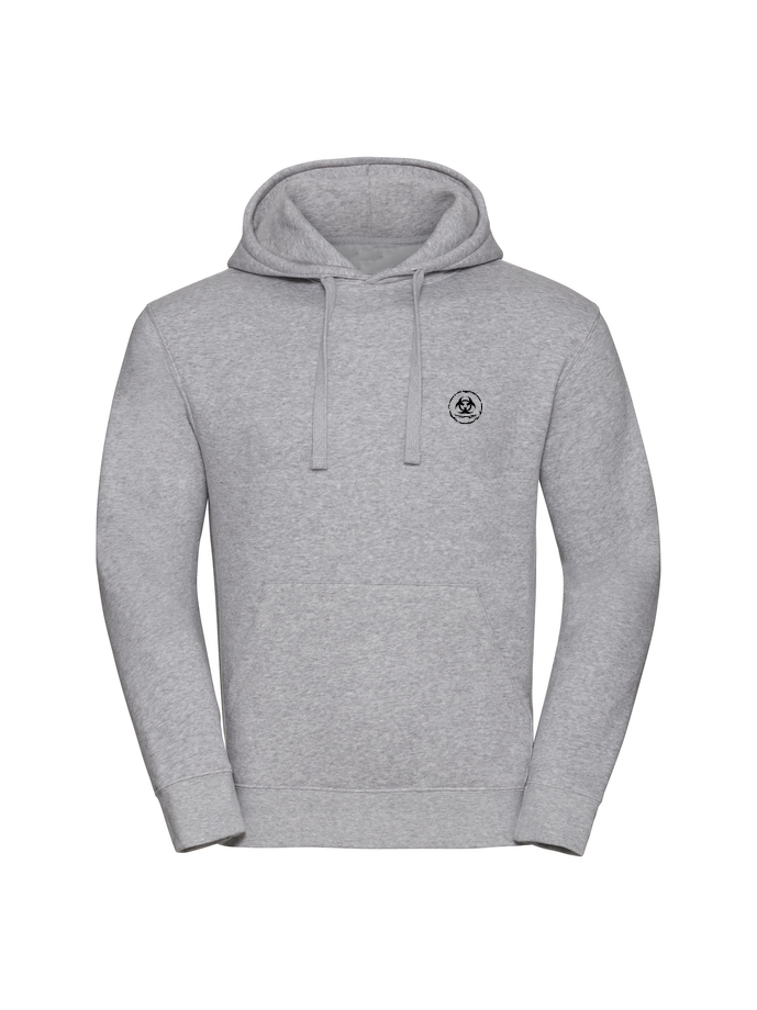 Light grey S.P Classic hoodie men’s branded hoodie front view