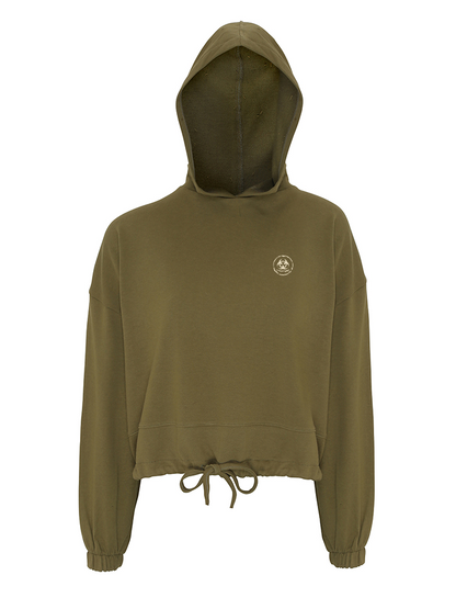 S.P Branded Cropped Oversize Hoodie
