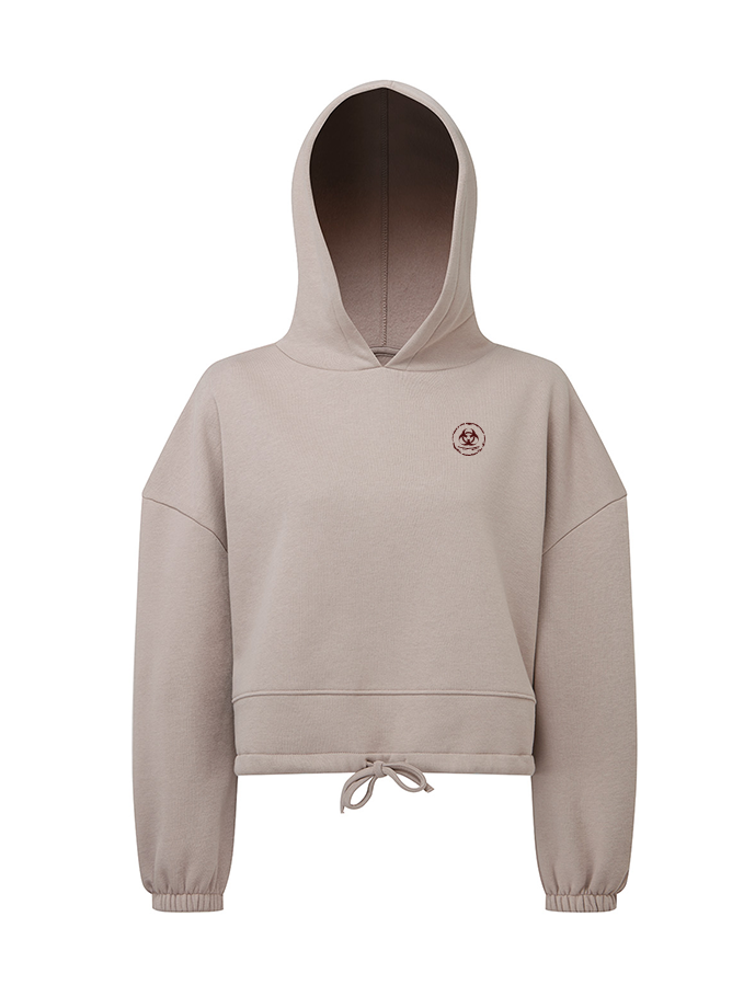 S.P Branded Cropped Oversize Hoodie