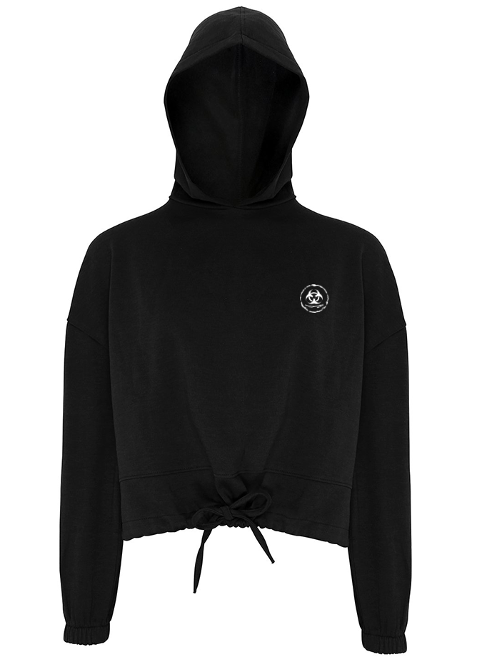 S.P Branded Cropped Oversize Hoodie
