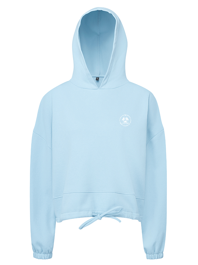 S.P Branded Cropped Oversize Hoodie