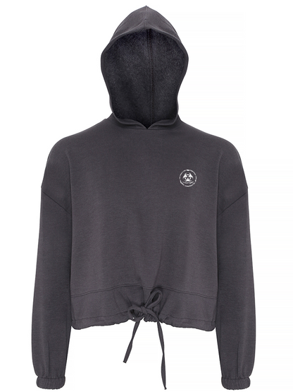 S.P Branded Cropped Oversize Hoodie