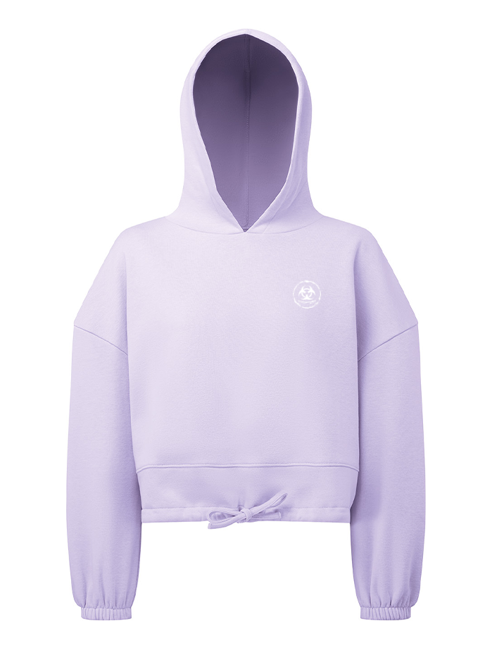 S.P Branded Cropped Oversize Hoodie