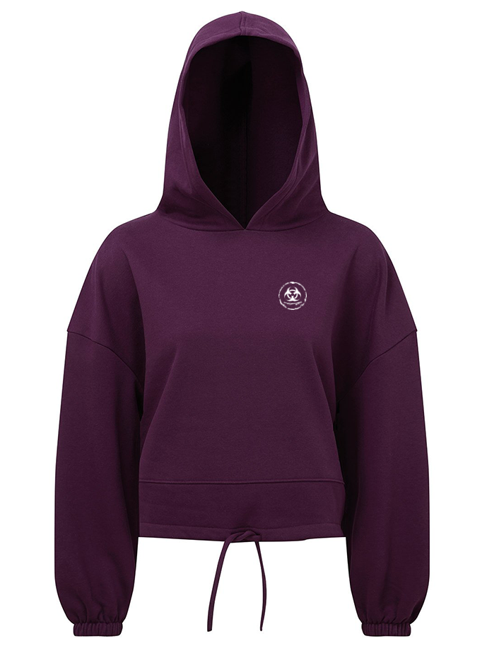 S.P Branded Cropped Oversize Hoodie