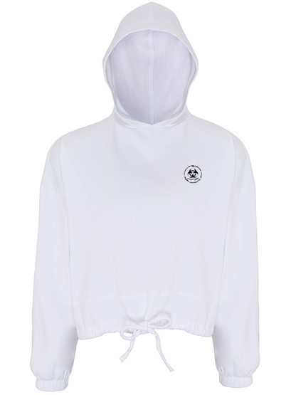 S.P Branded Cropped Oversize Hoodie
